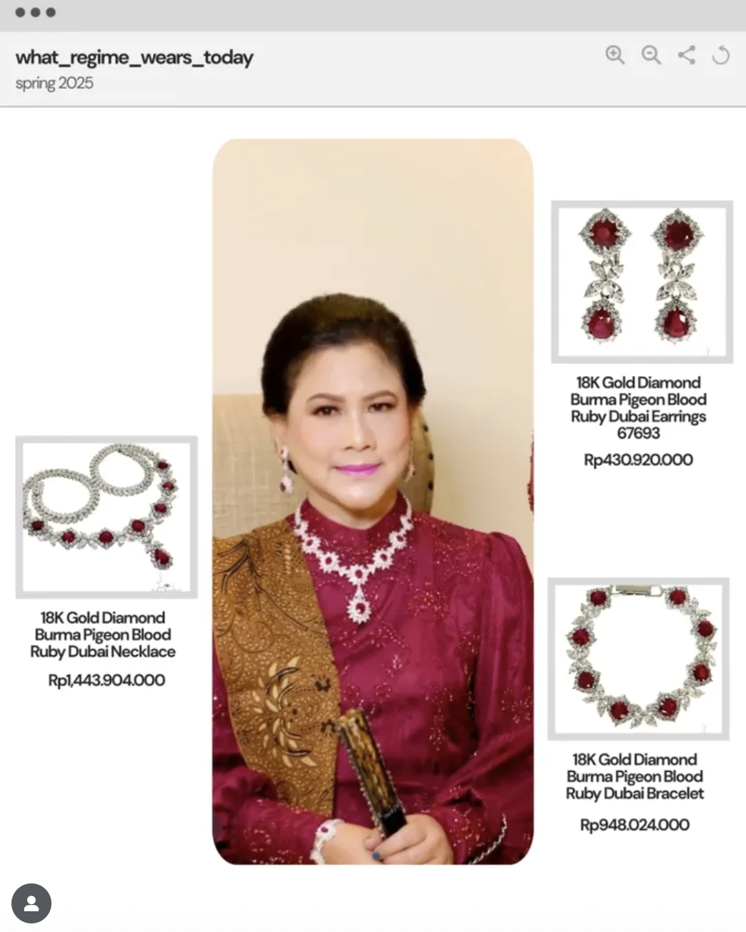 Perhiasan mahal Iriana Jokowi